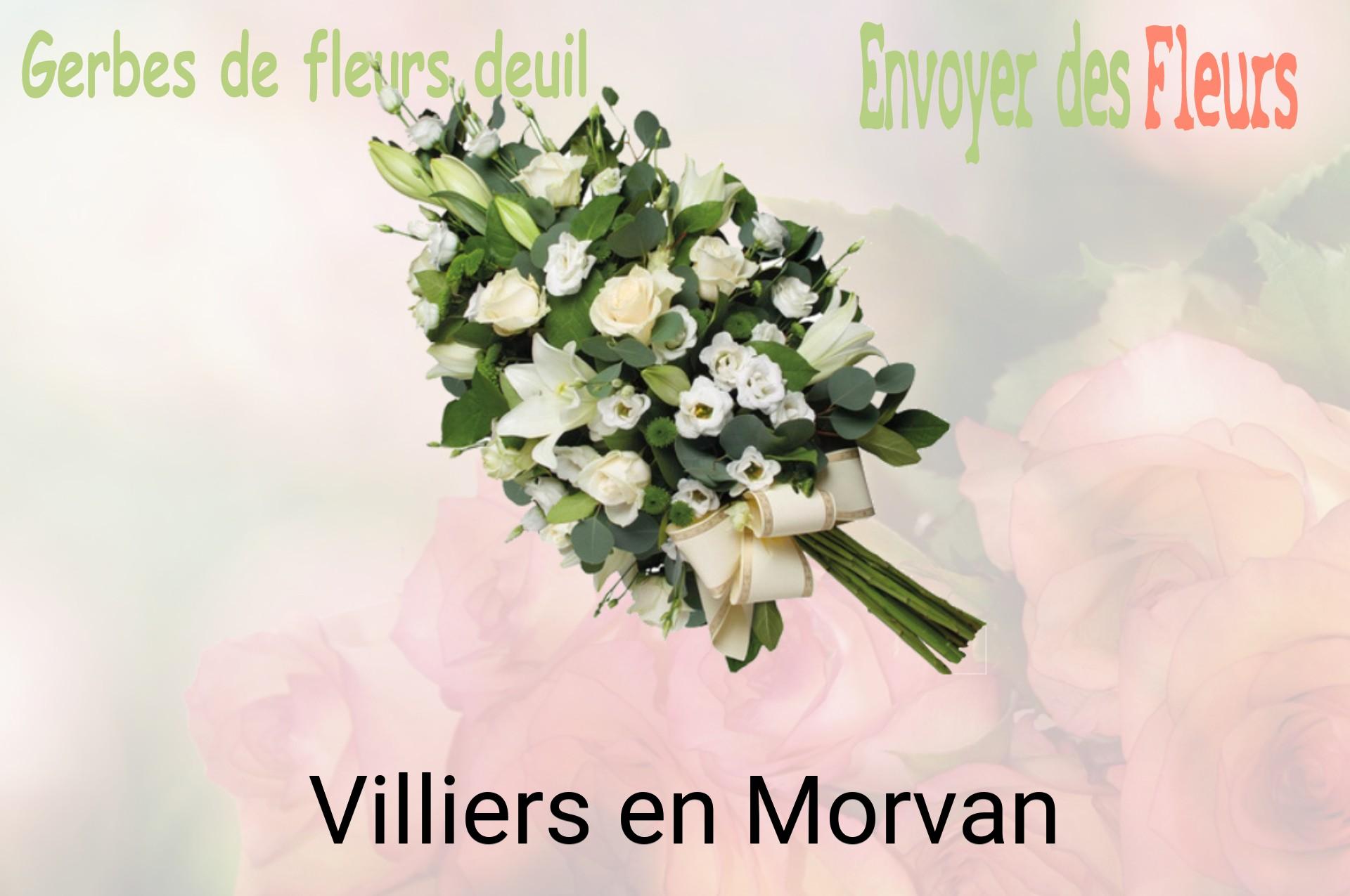 Gerbe de fleurs de deuil livrée à Villiers-en-Morvan